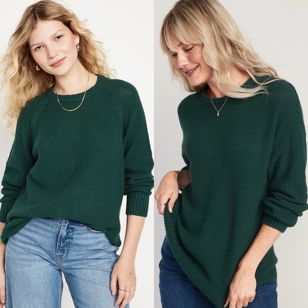 Old Navy Green Loose Textured Tunic Sweater 2X